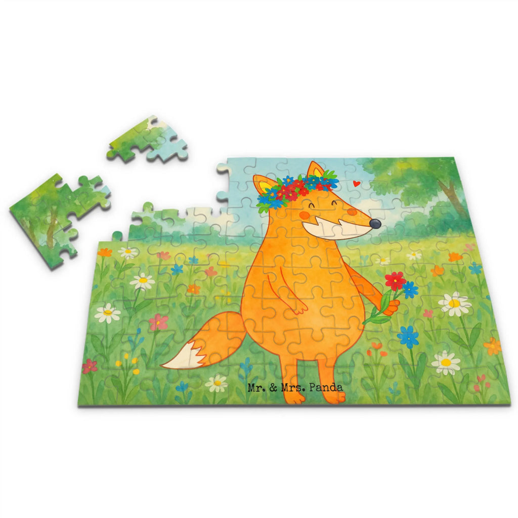 Puzzle Fuchs Blumen Design Puzzle, Fuchs, Füchse, Fox, Liebe, Freundin, Fuchsmädchen, Blumenmädchen, Freundinnen, Liebesbeweis, Blume, Blumen, Motivation, Freude, ich, mich, Selbstliebe