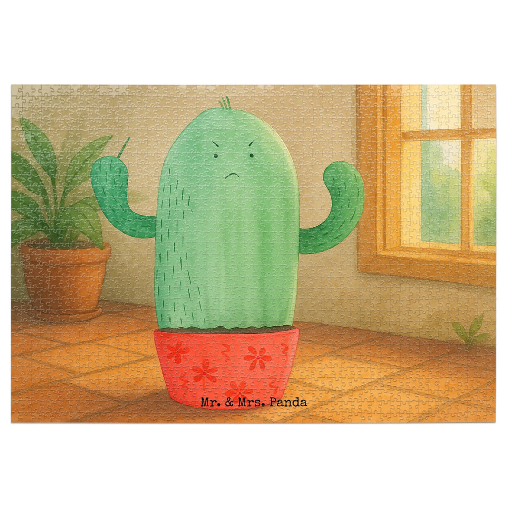 Puzzle Kaktus Wut Design Puzzle, Kaktus, Kakteen, ärgern, Büro, Schule, Büroalltag, Chefin, Kollege, Kollegin, wütend