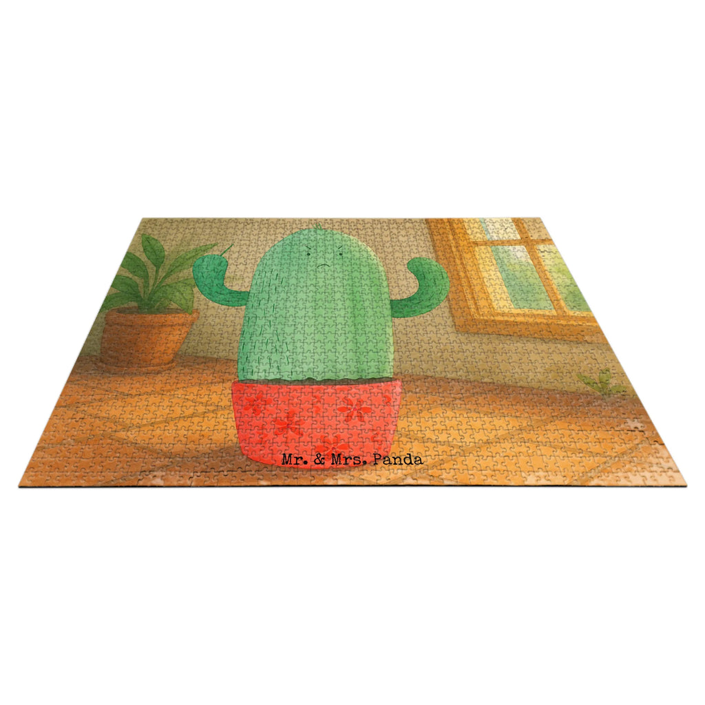 Puzzle Kaktus Wut Design Puzzle, Kaktus, Kakteen, ärgern, Büro, Schule, Büroalltag, Chefin, Kollege, Kollegin, wütend