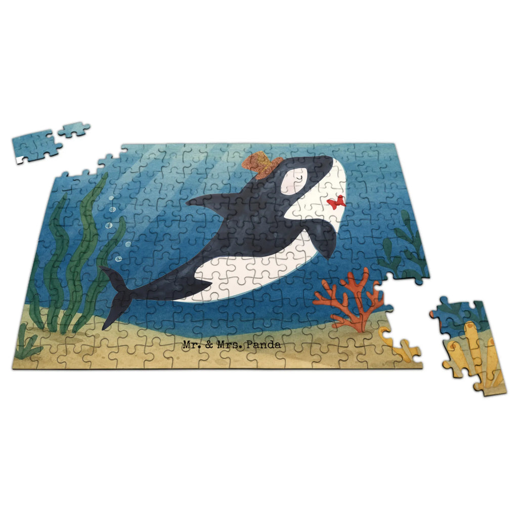 Puzzle Orca Zylinder Design Puzzle, Meerestiere, Meer, Urlaub, Narwal, Glitter, Konfetti, Glitzer, Geburtstag, Feier, Fete, Fest, Glückwunsch, Orca