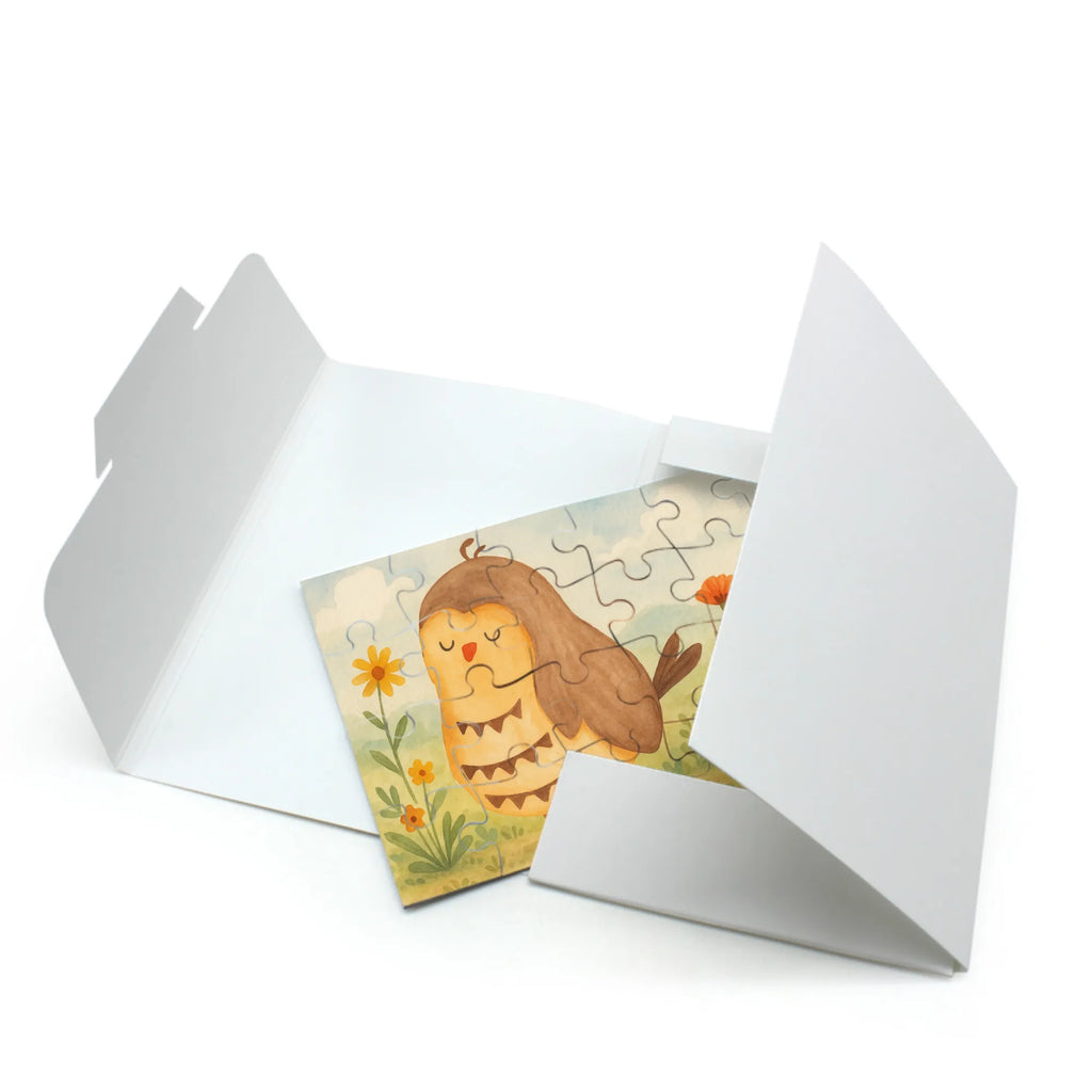 Puzzle Eule Zufrieden Design Puzzle, Eule, Eule Spruch, Eule deko, Owl, Liebe Spruch, Romantisch, Wortspiel lustig, Spruch schön, Geschenk Hochzeitstag