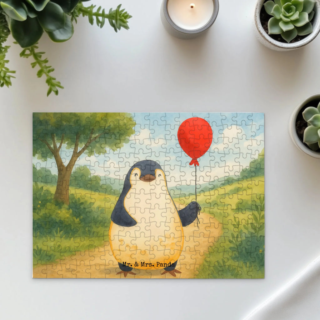 Puzzle Pinguin Luftballon Design Puzzle, Pinguin, Pinguine, Luftballon, Tagträume, Lebenslust, Geschenk Freundin, Geschenkidee, beste Freundin, Motivation, Neustart, neues Leben, Liebe, Glück