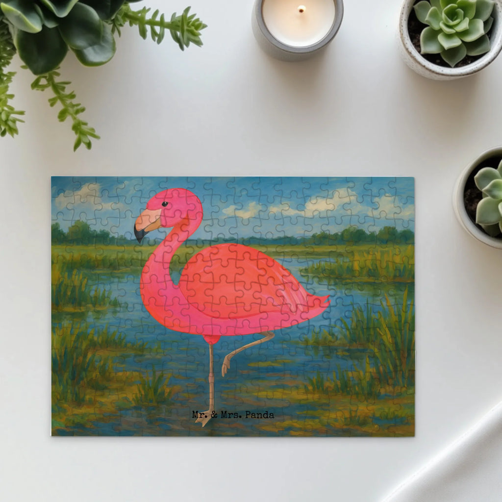 Puzzle Flamingo Classic Design Puzzle, Flamingo, Einzigartig, Selbstliebe, Stolz, ich, für mich, Spruch, Freundin, Freundinnen, Außenseiter, Sohn, Tochter, Geschwister