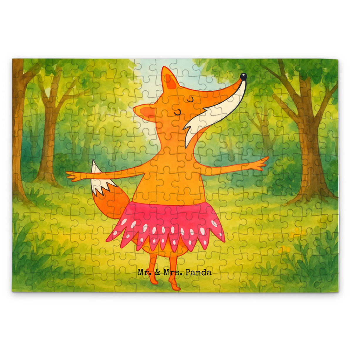 Puzzle Fuchs Ballerina Design 1000 Teile Puzzle, Legespiel, 500 Teile Puzzle, 300 Teile Puzzle, 2000 Teile Puzzle, Puzzlespiel, Geduldspiel, 1500 Teile Puzzle, Puzzle, Fuchs, Tanzen, Füchse, Füchsin, Einladung, Fuchs Spruch, Party, Ballerina, Tänzerin, Geburtstag, Ballett