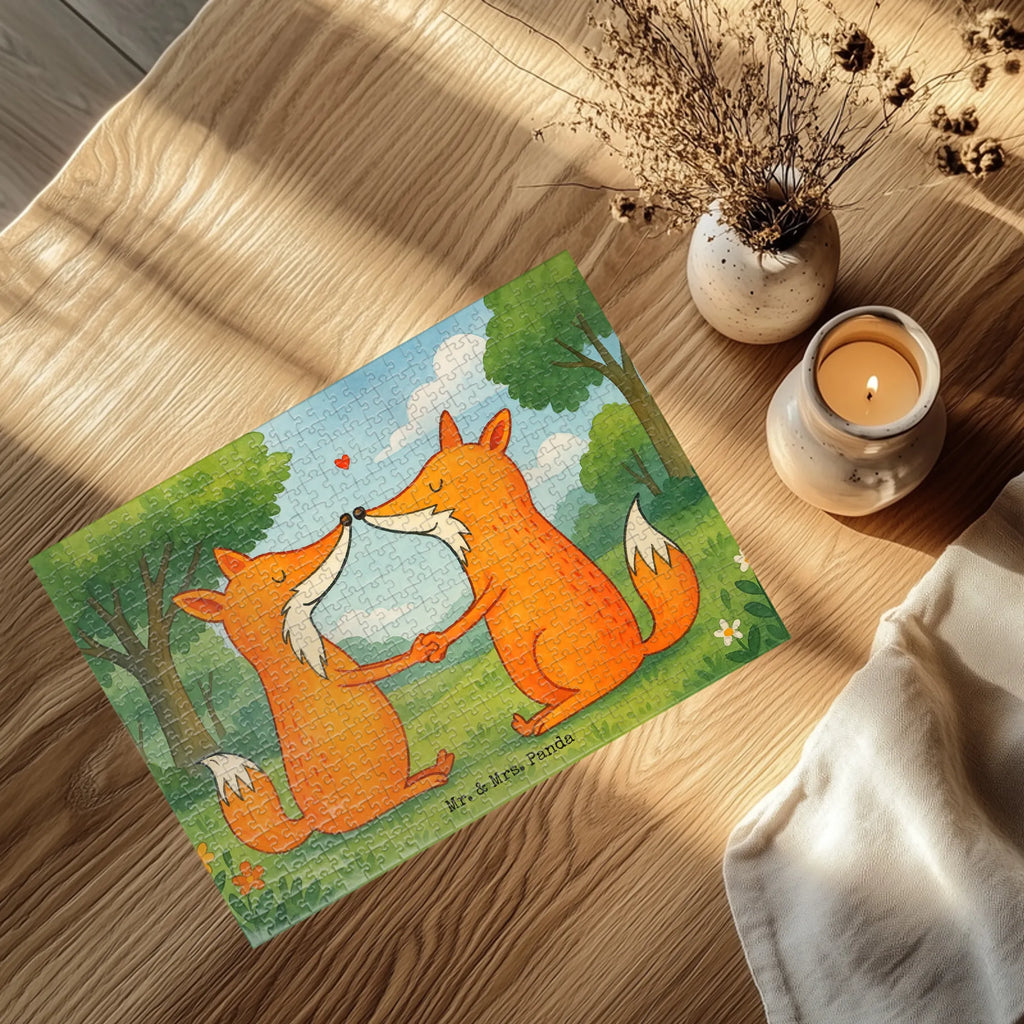 Puzzle Füchse Liebe Design Puzzle, Fuchs, Füchse, Fox, Liebe, Liebespaar, Paar, Partner, Freundin, Freund, Ehe, Verlobte, Ehemann, Ehefrau, Liebesbeweis