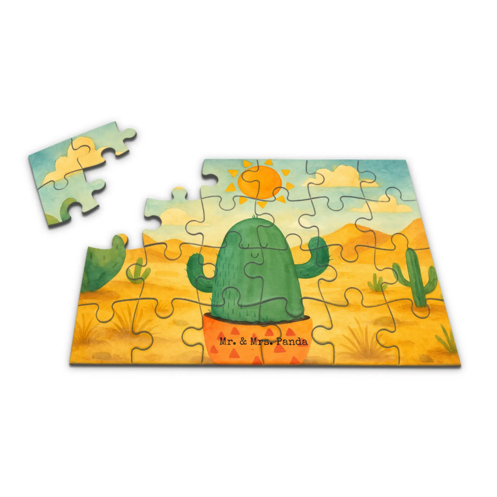 Puzzle Kaktus Sonne Design Puzzle, Kaktus, Kakteen, Liebe Kaktusliebe, Sonne, Sonnenschein, Glück, glücklich, Motivation, Neustart, Trennung, Ehebruch, Scheidung, Freundin, Liebeskummer, Liebeskummer Geschenk, Geschenkidee