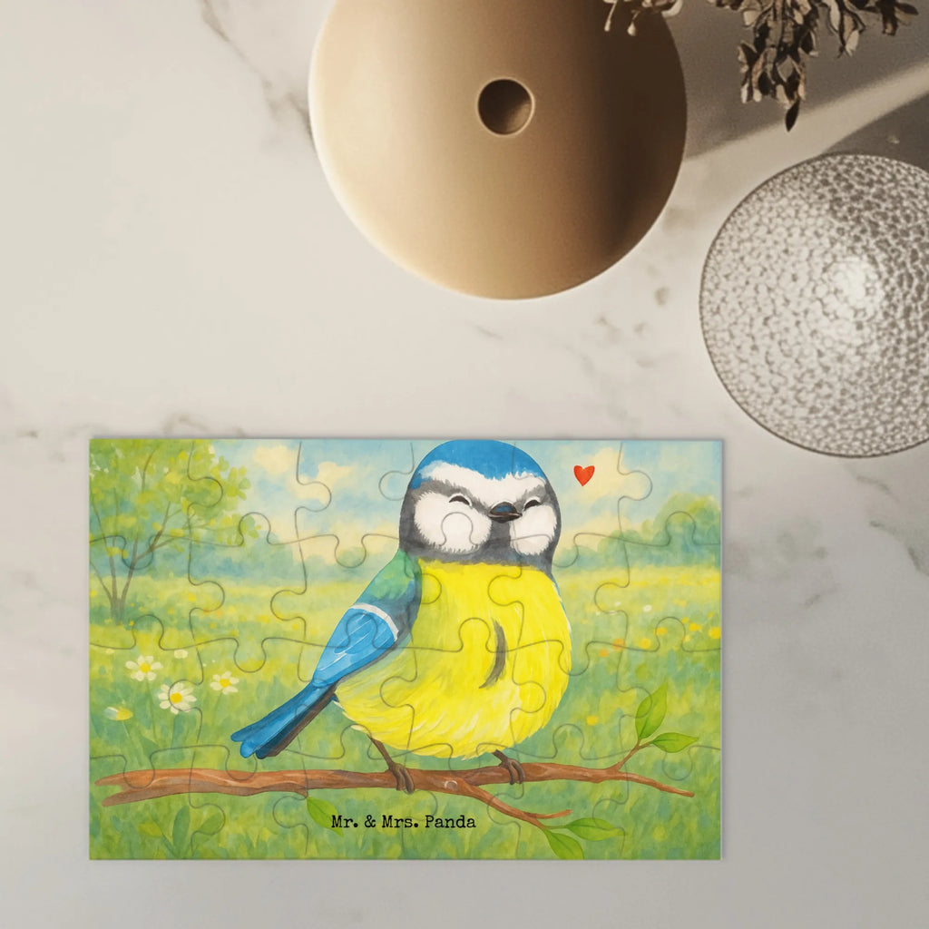 Puzzle Vogel Blaumeise Design Puzzle, Ostern, Osterhase, Ostergeschenke, Osternest, Osterdeko, Geschenke zu Ostern, Ostern Geschenk, Ostergeschenke Kinder, Ostern Kinder, Ostergrüße, Blaumeise, Vogel, liebe Grüße, Frühling, Frühlingsgefühle, Osterzeit