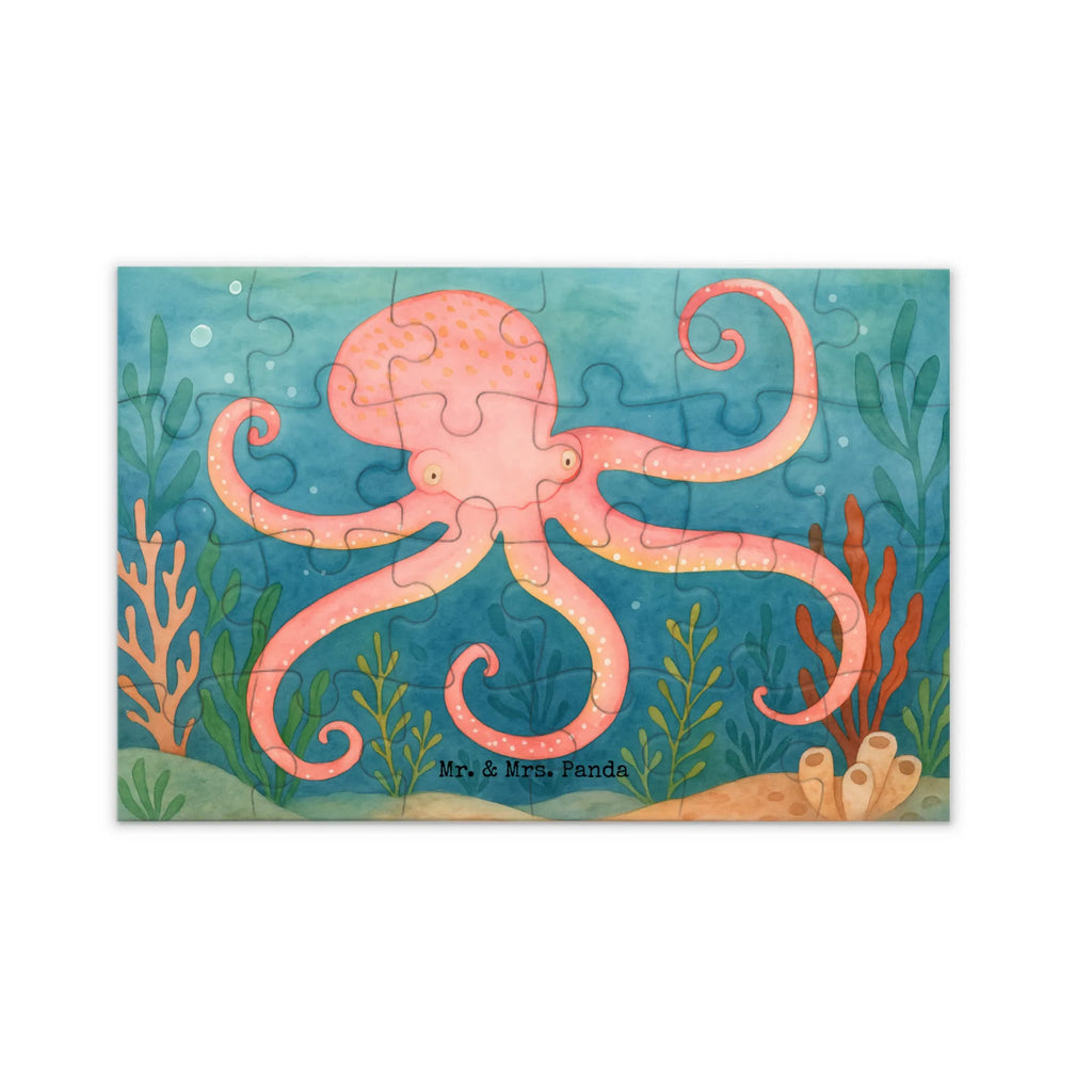 Puzzle Tintenfisch Design Puzzle, Tiermotive, Gute Laune, lustige Sprüche, Tiere, Meer, Meerestier, Krake, Tintenfisch, Arme, Wasser, Ozean