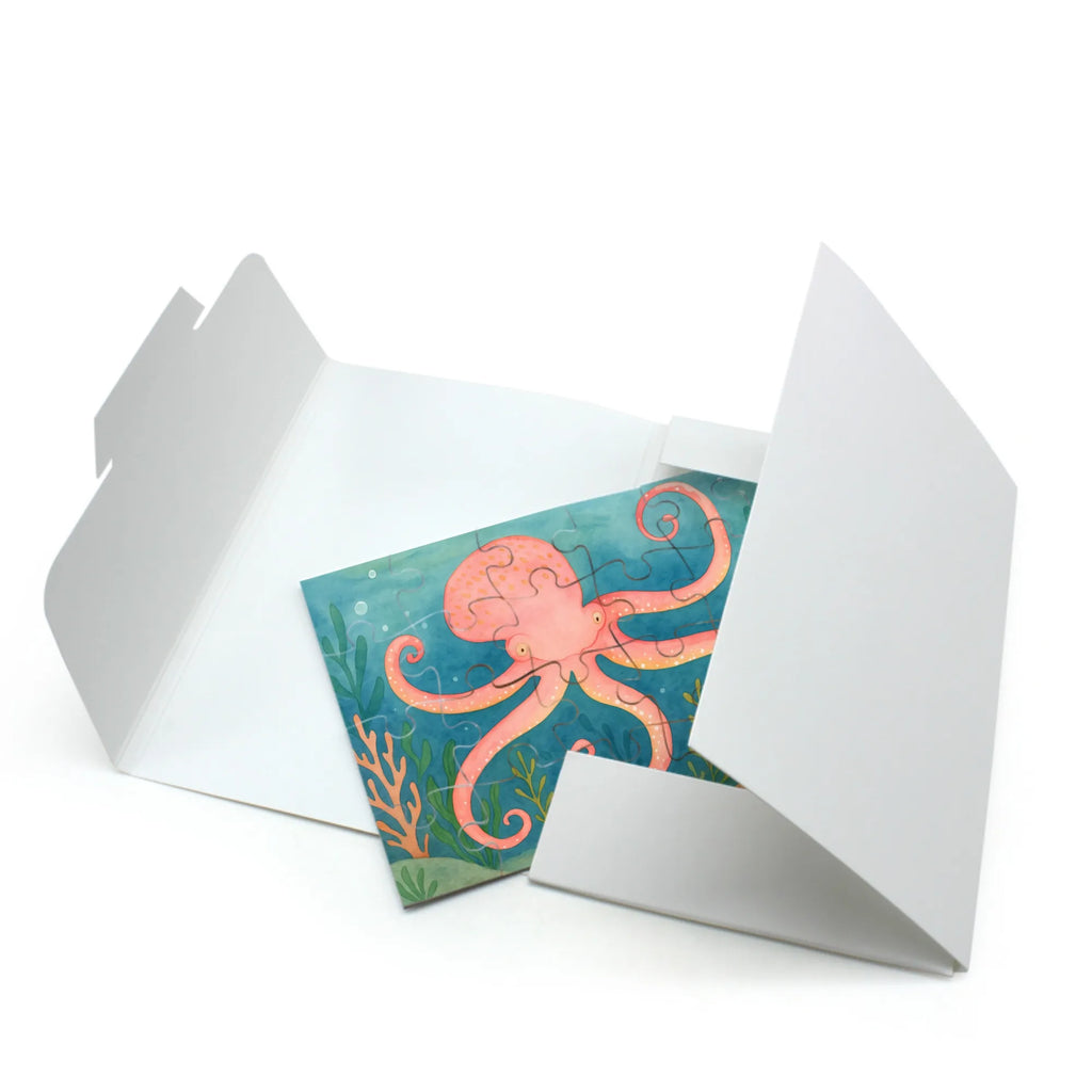 Puzzle Tintenfisch Design Puzzle, Tiermotive, Gute Laune, lustige Sprüche, Tiere, Meer, Meerestier, Krake, Tintenfisch, Arme, Wasser, Ozean