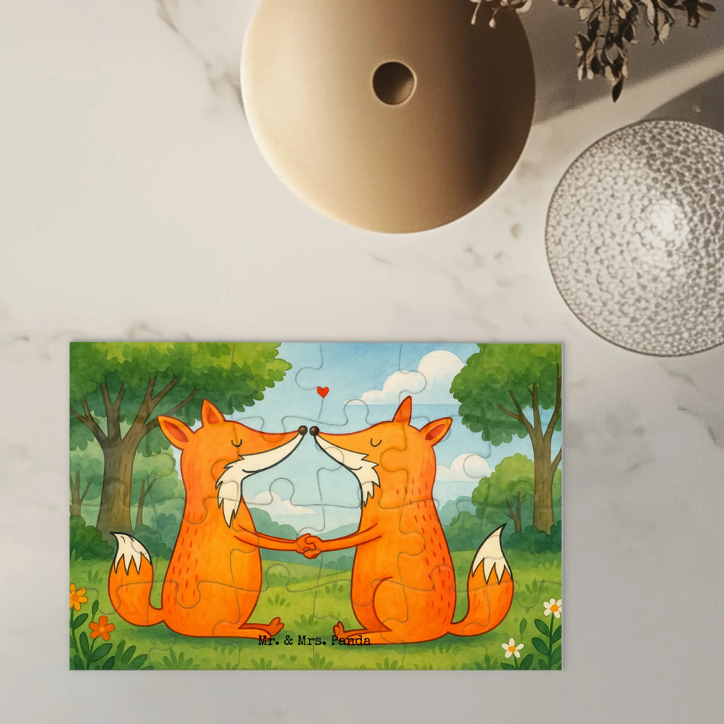 Puzzle Füchse Liebe Design Puzzle, Fuchs, Füchse, Fox, Liebe, Liebespaar, Paar, Partner, Freundin, Freund, Ehe, Verlobte, Ehemann, Ehefrau, Liebesbeweis