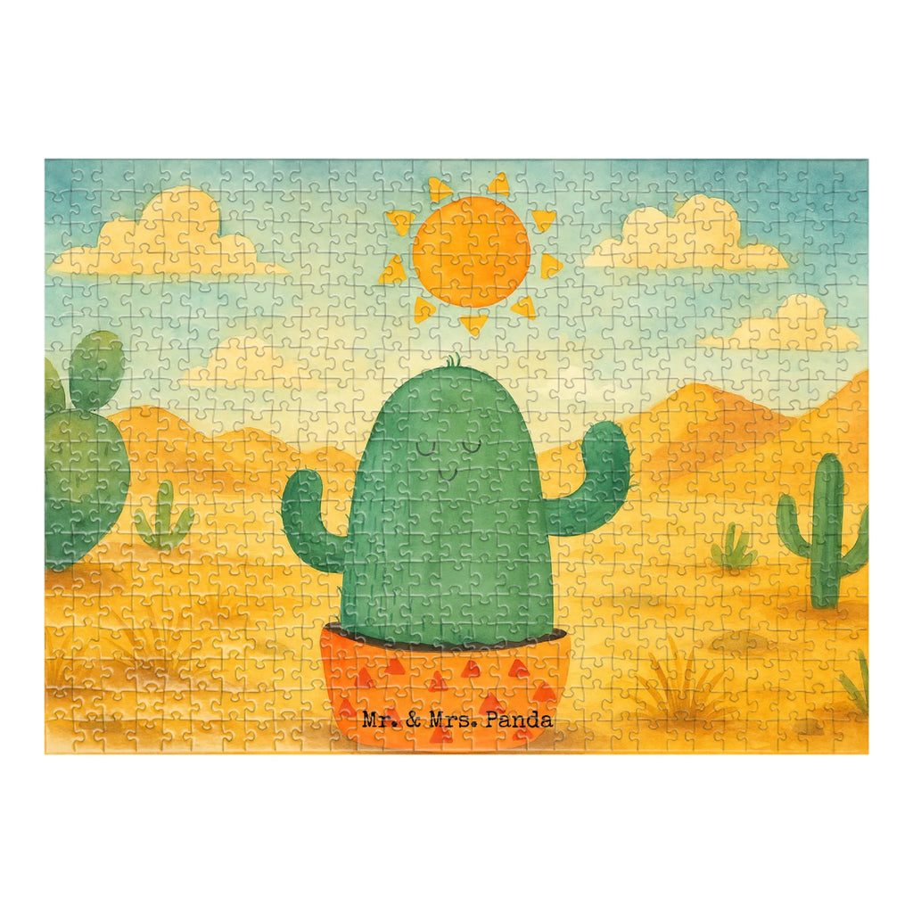 Puzzle Kaktus Sonne Design Puzzle, Kaktus, Kakteen, Liebe Kaktusliebe, Sonne, Sonnenschein, Glück, glücklich, Motivation, Neustart, Trennung, Ehebruch, Scheidung, Freundin, Liebeskummer, Liebeskummer Geschenk, Geschenkidee