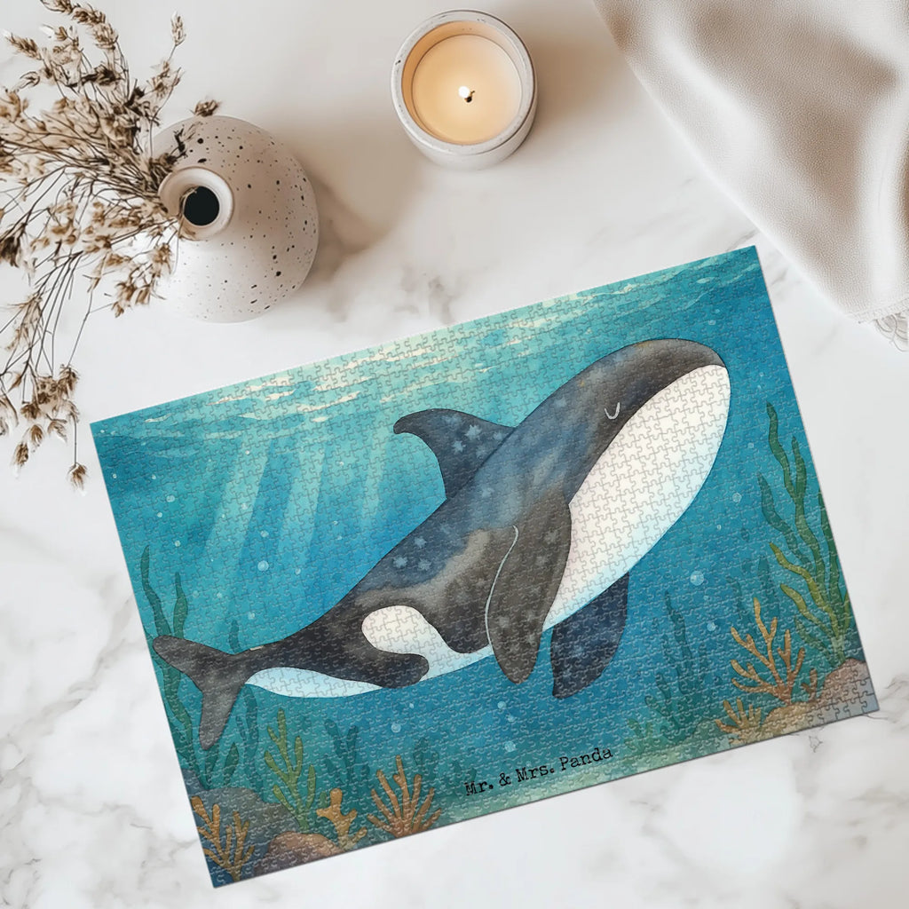 Puzzle Orca Design Puzzle, Meerestiere, Meer, Urlaub, Orca, Orcas, Killerwal, Wal, Möglichkeiten, Büro, Arbeit, Motivation, Selbstliebe, Neustart, Startup