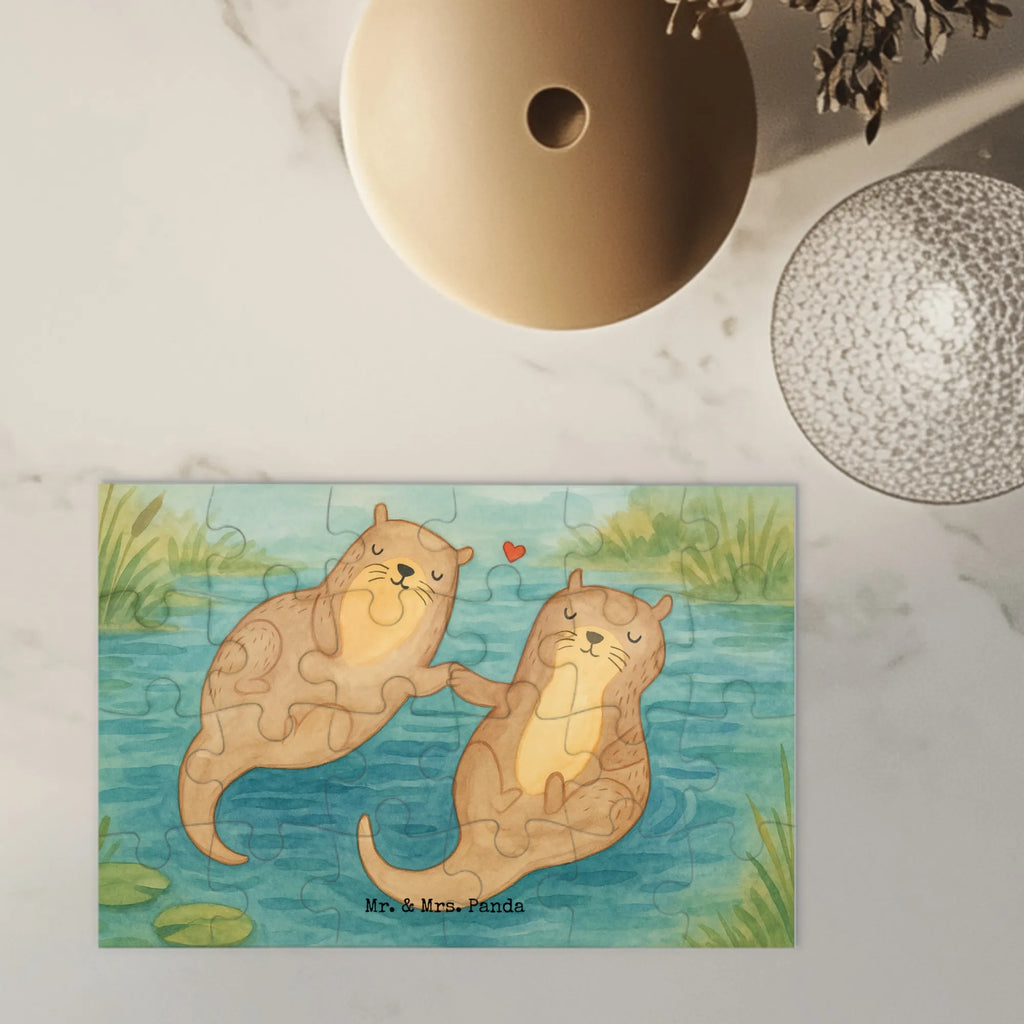 Puzzle Otter Hände halten Design Puzzle, Otter, Fischotter, Seeotter, Otter Seeotter See Otter
