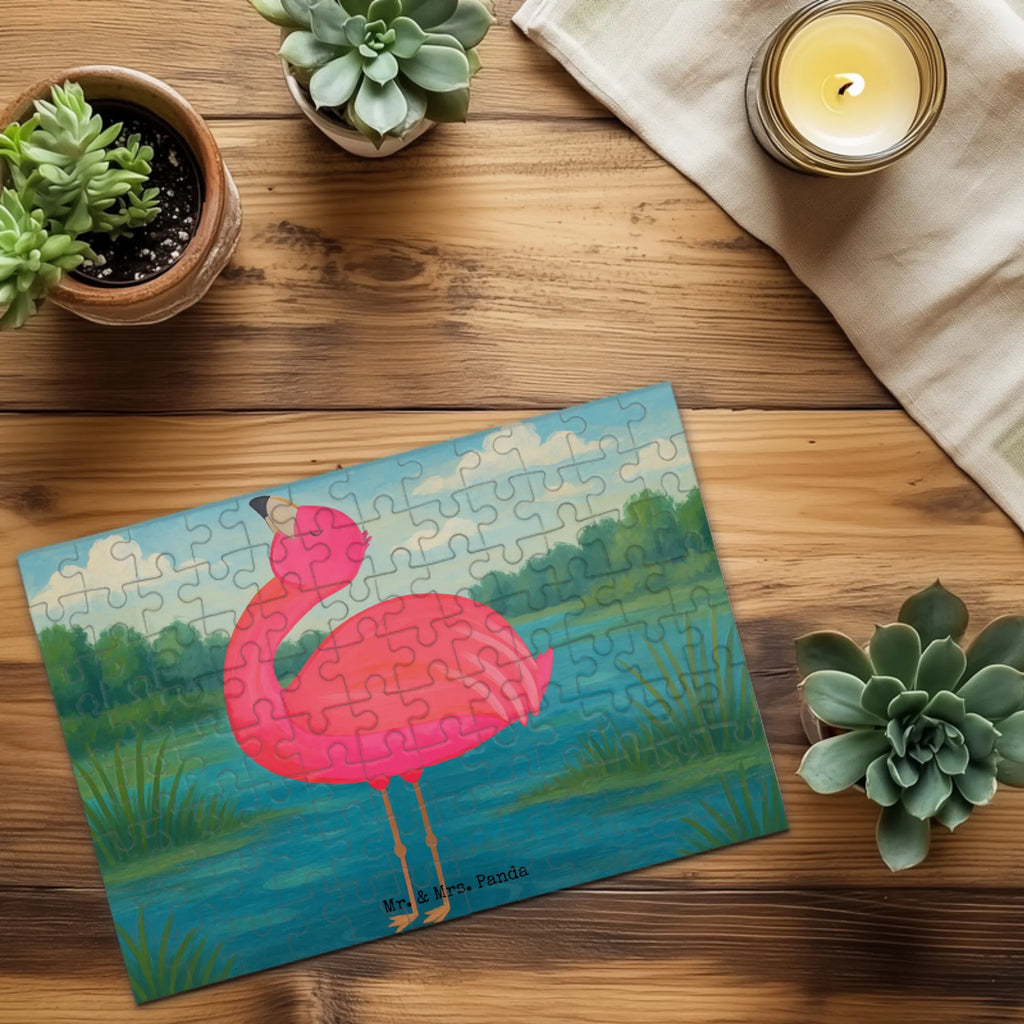 Puzzle Flamingo Stolz Design Puzzle, Flamingo, stolz, Freude, Selbstliebe, Selbstakzeptanz, Freundin, beste Freundin, Tochter, Mama, Schwester