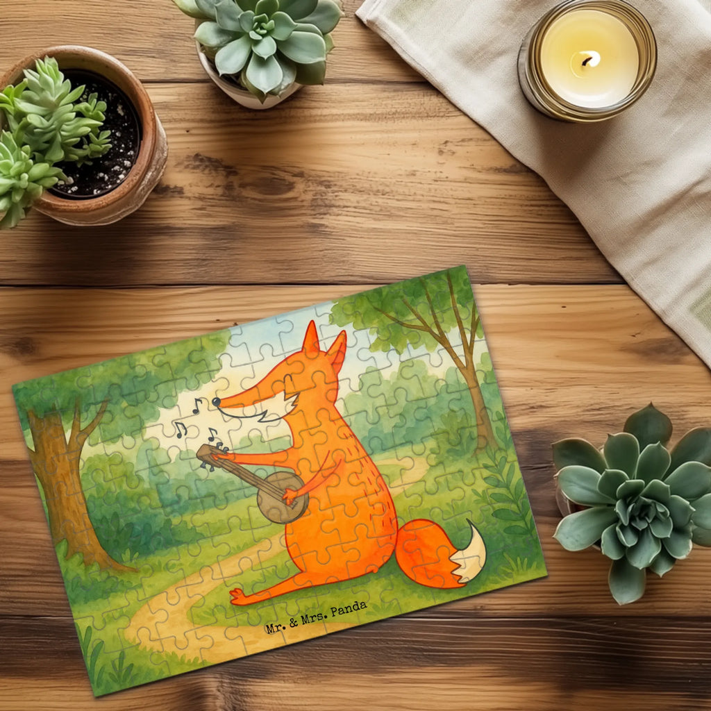 Puzzle Fuchs Gitarre Design Puzzle, Fuchs, Füchse, Geschenk Musiker, Musik Spruch, Musikerin, Sänger, Sängerin, Gitarre