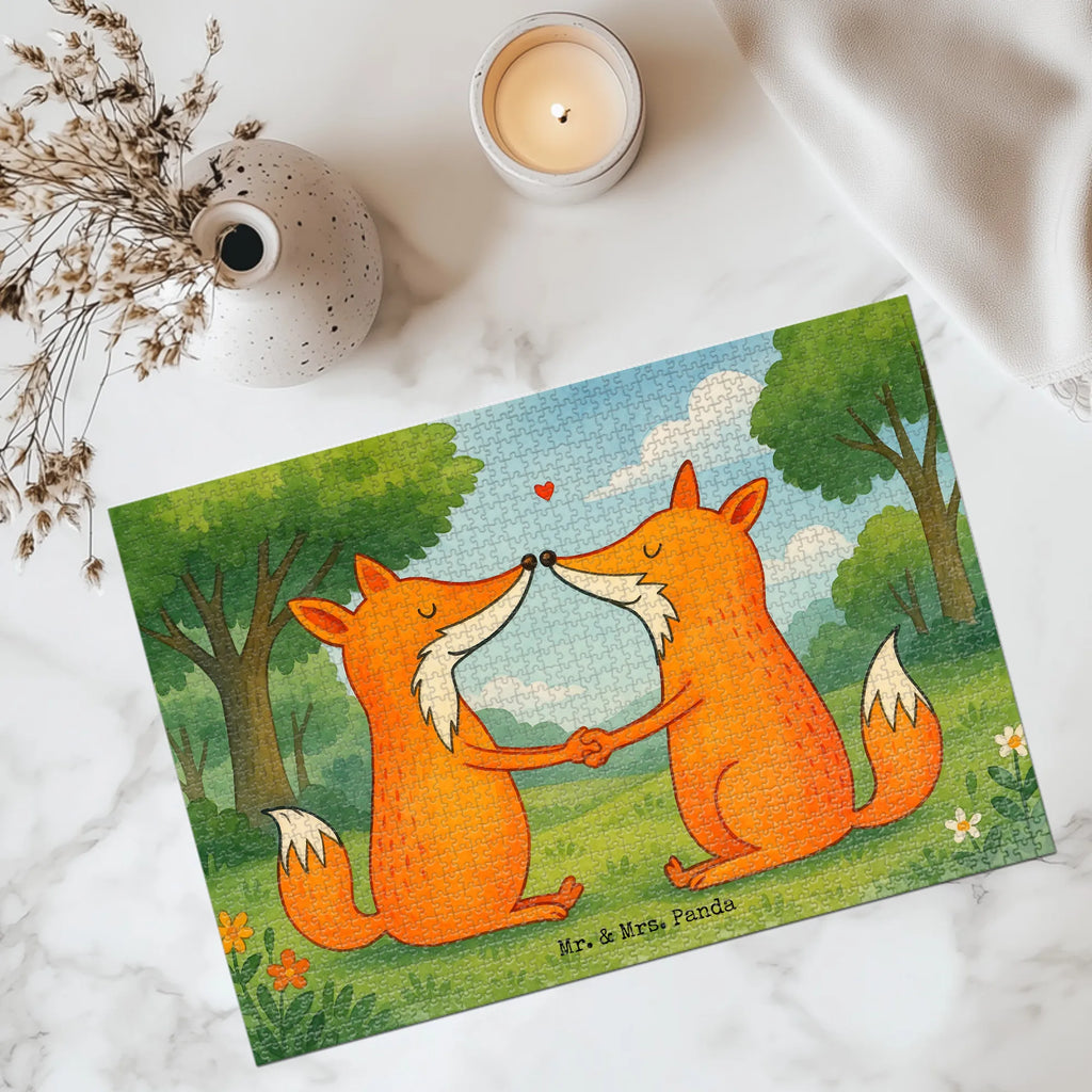 Puzzle Füchse Liebe Design Puzzle, Fuchs, Füchse, Fox, Liebe, Liebespaar, Paar, Partner, Freundin, Freund, Ehe, Verlobte, Ehemann, Ehefrau, Liebesbeweis