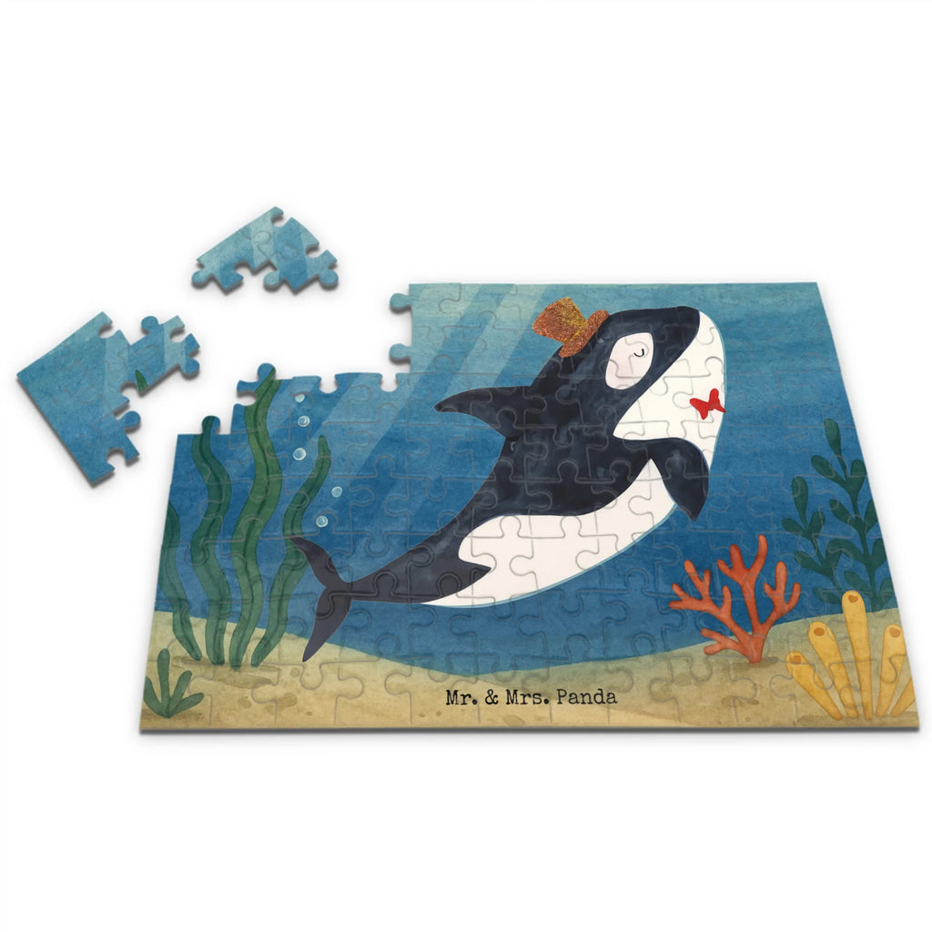 Puzzle Orca Zylinder Design Puzzle, Meerestiere, Meer, Urlaub, Narwal, Glitter, Konfetti, Glitzer, Geburtstag, Feier, Fete, Fest, Glückwunsch, Orca