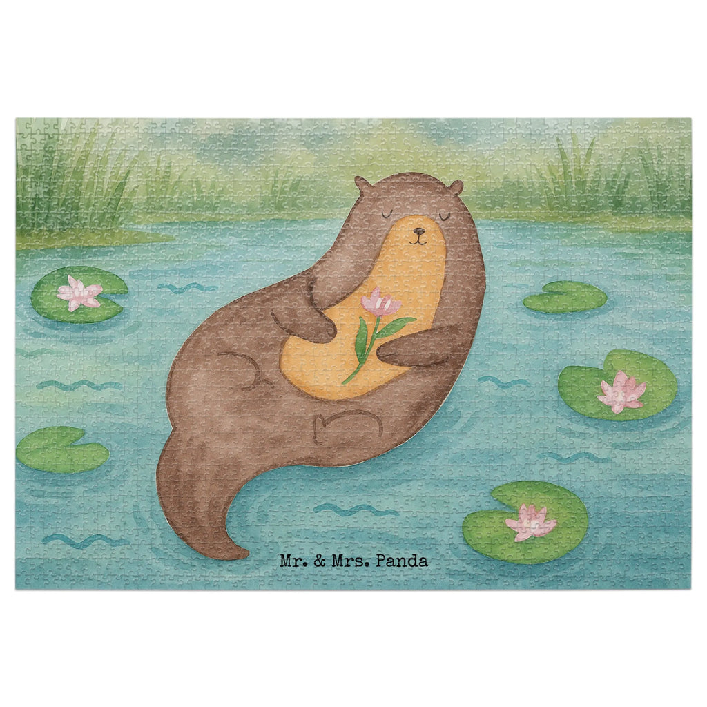 Puzzle Otter Seerose Design Puzzle, Otter, Fischotter, Seeotter, Otter Seeotter See Otter