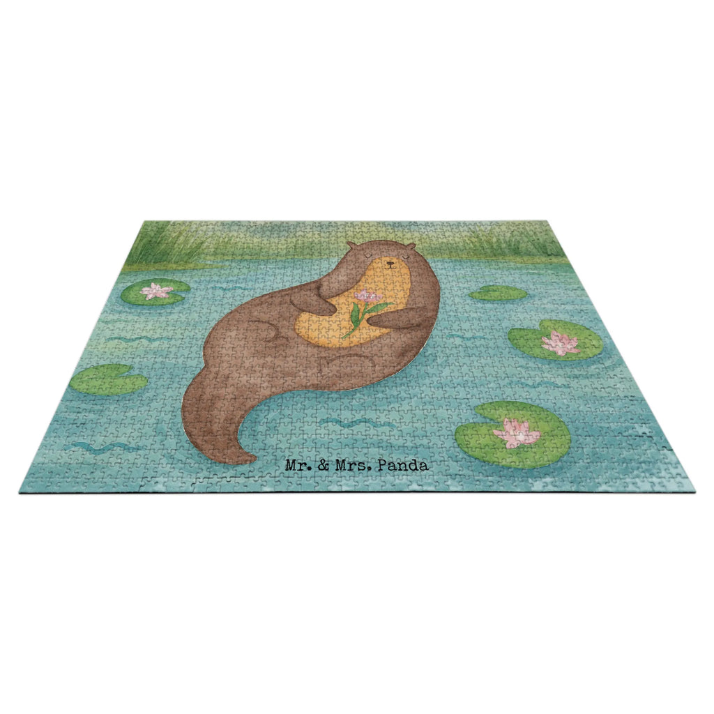 Puzzle Otter Seerose Design Puzzle, Otter, Fischotter, Seeotter, Otter Seeotter See Otter