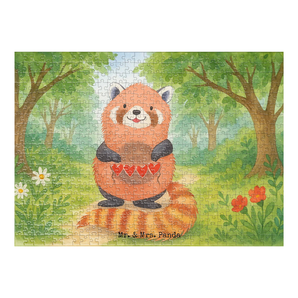 Puzzle Roter Panda Design Puzzle, Tiermotive, Gute Laune, lustige Sprüche, Tiere, Panda, Liebe, Rot, Herz, Liebling, Lieblingsmensch