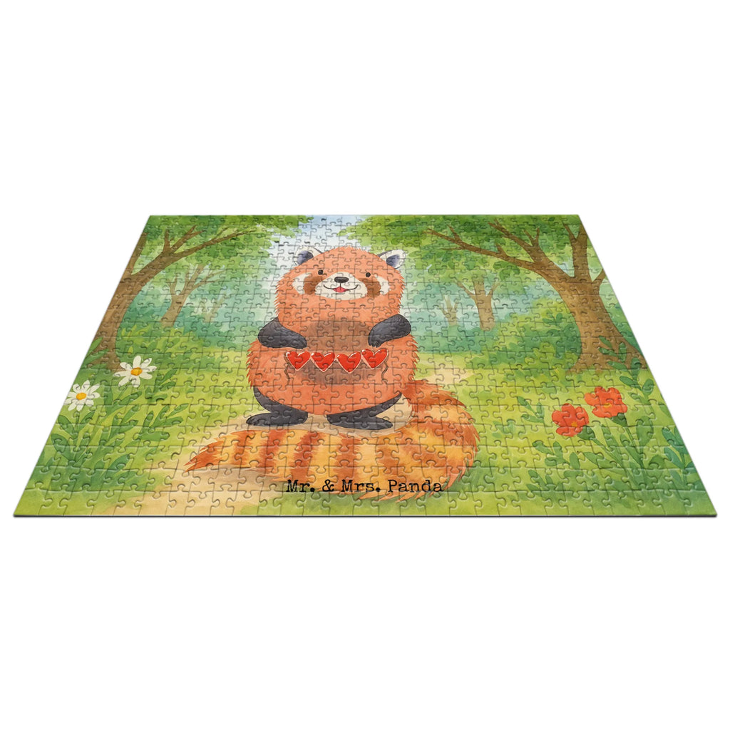 Puzzle Roter Panda Design Puzzle, Tiermotive, Gute Laune, lustige Sprüche, Tiere, Panda, Liebe, Rot, Herz, Liebling, Lieblingsmensch