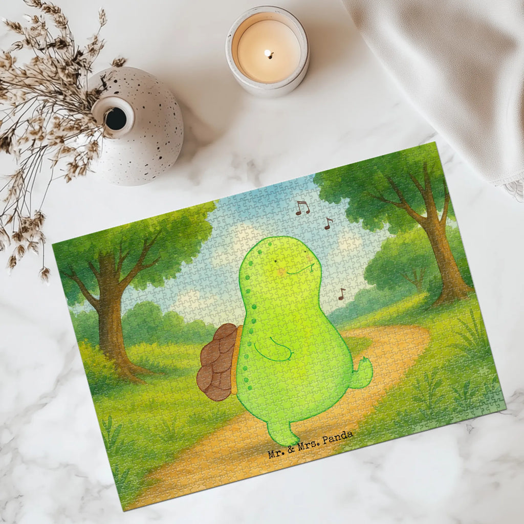 Puzzle Schildkröte Pfeifen Design Puzzle, Schildkröte, Schildi, Schildkröten, fröhlich, Glück, Motivation, Lebensfreude, Depression, Trennung, Neuanfang