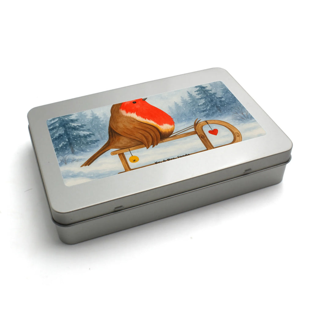 Puzzle Rotkehlchen Schlitten Design Puzzle, Winter, Weihnachten, Weihnachtsdeko, Nikolaus, Advent, Heiligabend, Wintermotiv, Schlitten, Vogel