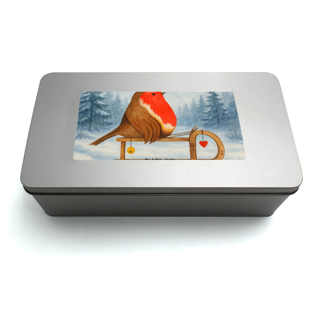 Puzzle Rotkehlchen Schlitten Design Puzzle, Winter, Weihnachten, Weihnachtsdeko, Nikolaus, Advent, Heiligabend, Wintermotiv, Schlitten, Vogel