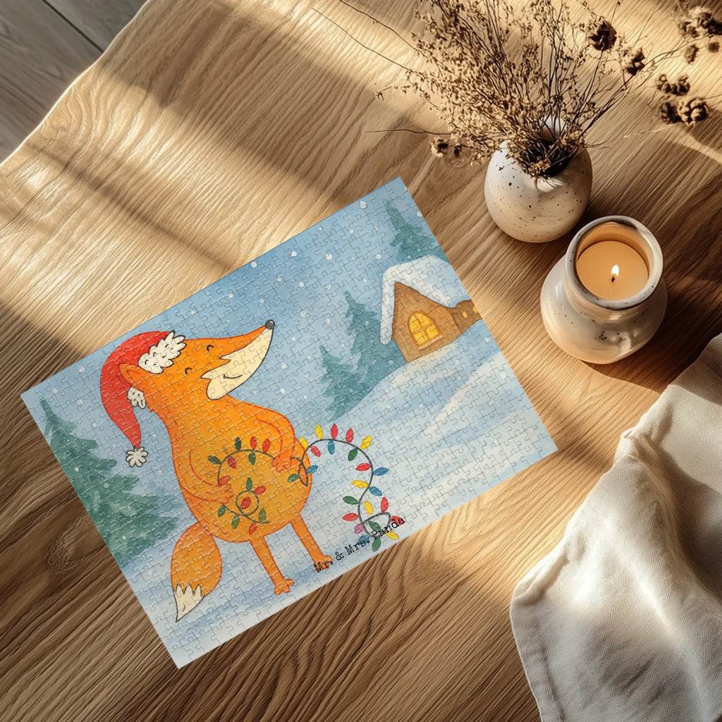 Puzzle Fuchs Weihnachten Design Puzzle, Winter, Weihnachten, Weihnachtsdeko, Nikolaus, Advent, Heiligabend, Wintermotiv, Fuchs, Füchse, Spruch schön, Geschenk Weihnachten, Weihnachtsmann, Weihnachtszeit