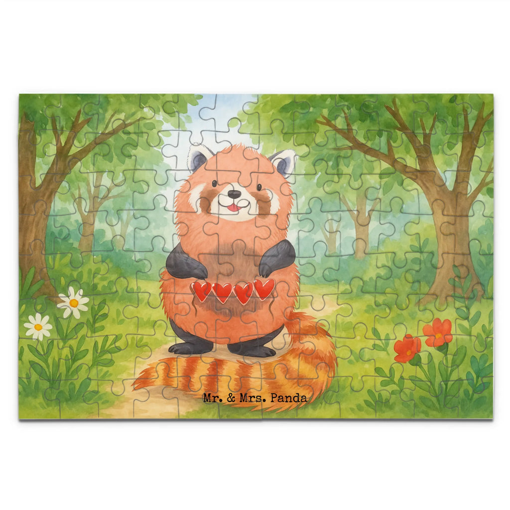 Puzzle Roter Panda Design Puzzle, Tiermotive, Gute Laune, lustige Sprüche, Tiere, Panda, Liebe, Rot, Herz, Liebling, Lieblingsmensch