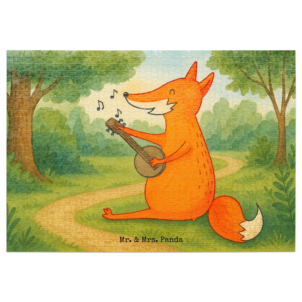 Puzzle Fuchs Gitarre Design Puzzle, Fuchs, Füchse, Geschenk Musiker, Musik Spruch, Musikerin, Sänger, Sängerin, Gitarre