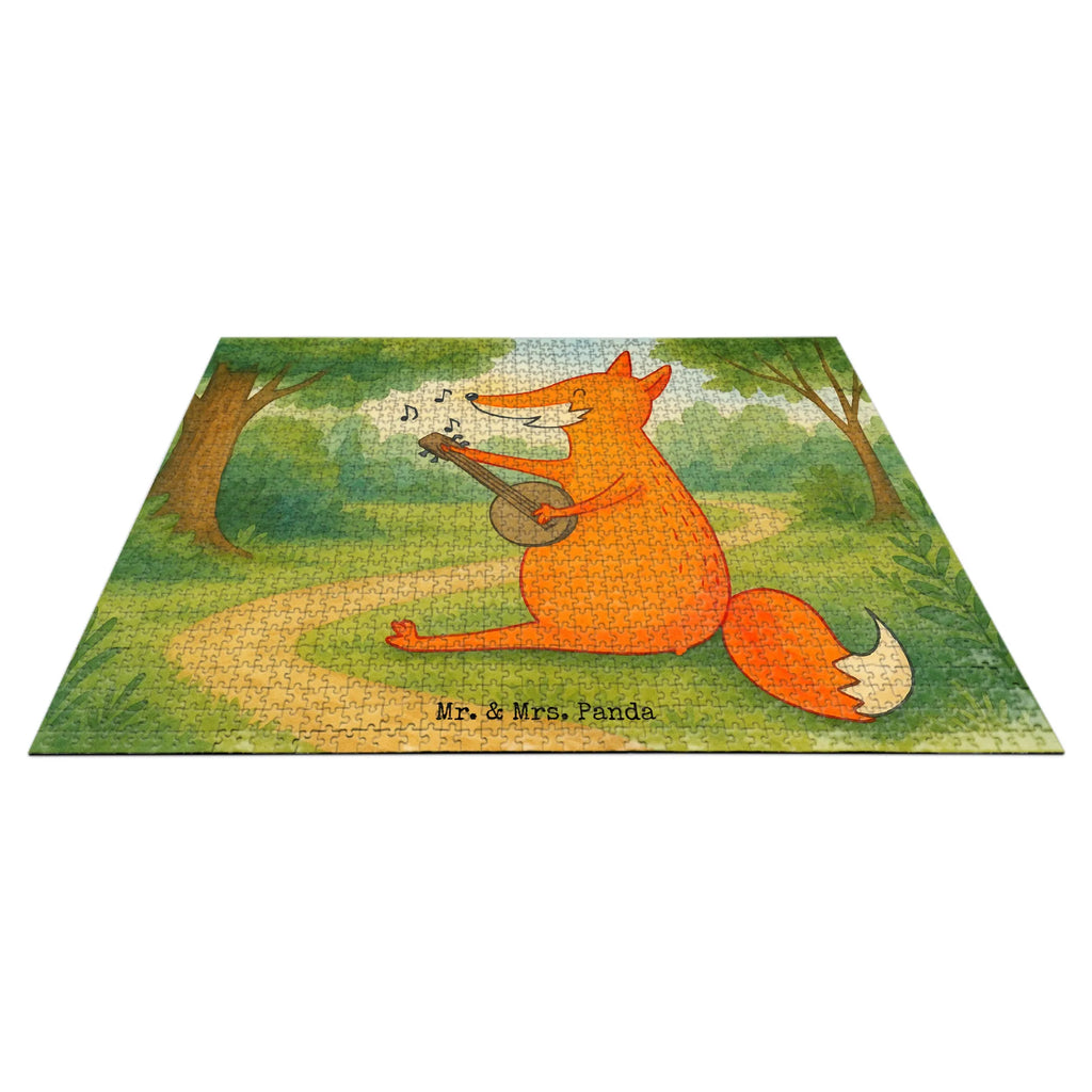 Puzzle Fuchs Gitarre Design Puzzle, Fuchs, Füchse, Geschenk Musiker, Musik Spruch, Musikerin, Sänger, Sängerin, Gitarre