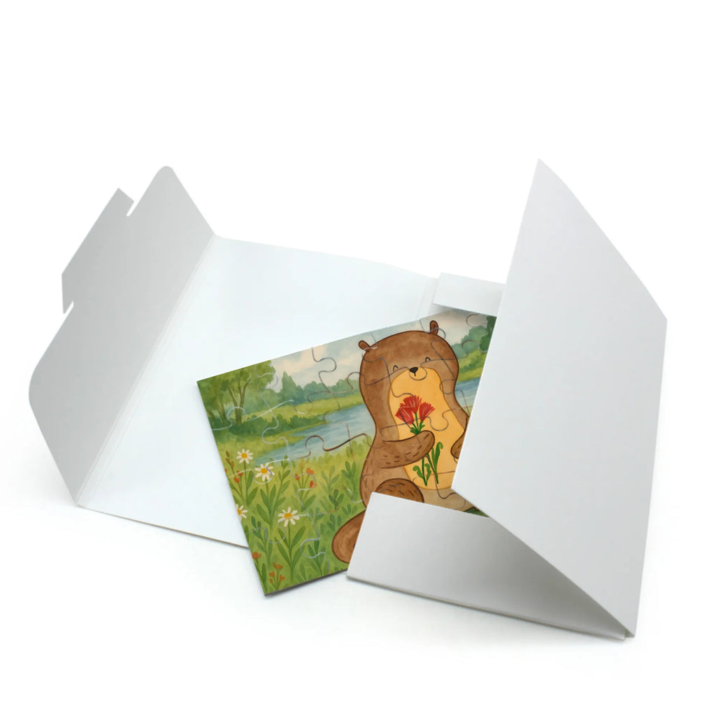 Puzzle Otter Blumenstrauß Design Puzzle, Otter, Fischotter, Seeotter, Otter Seeotter See Otter