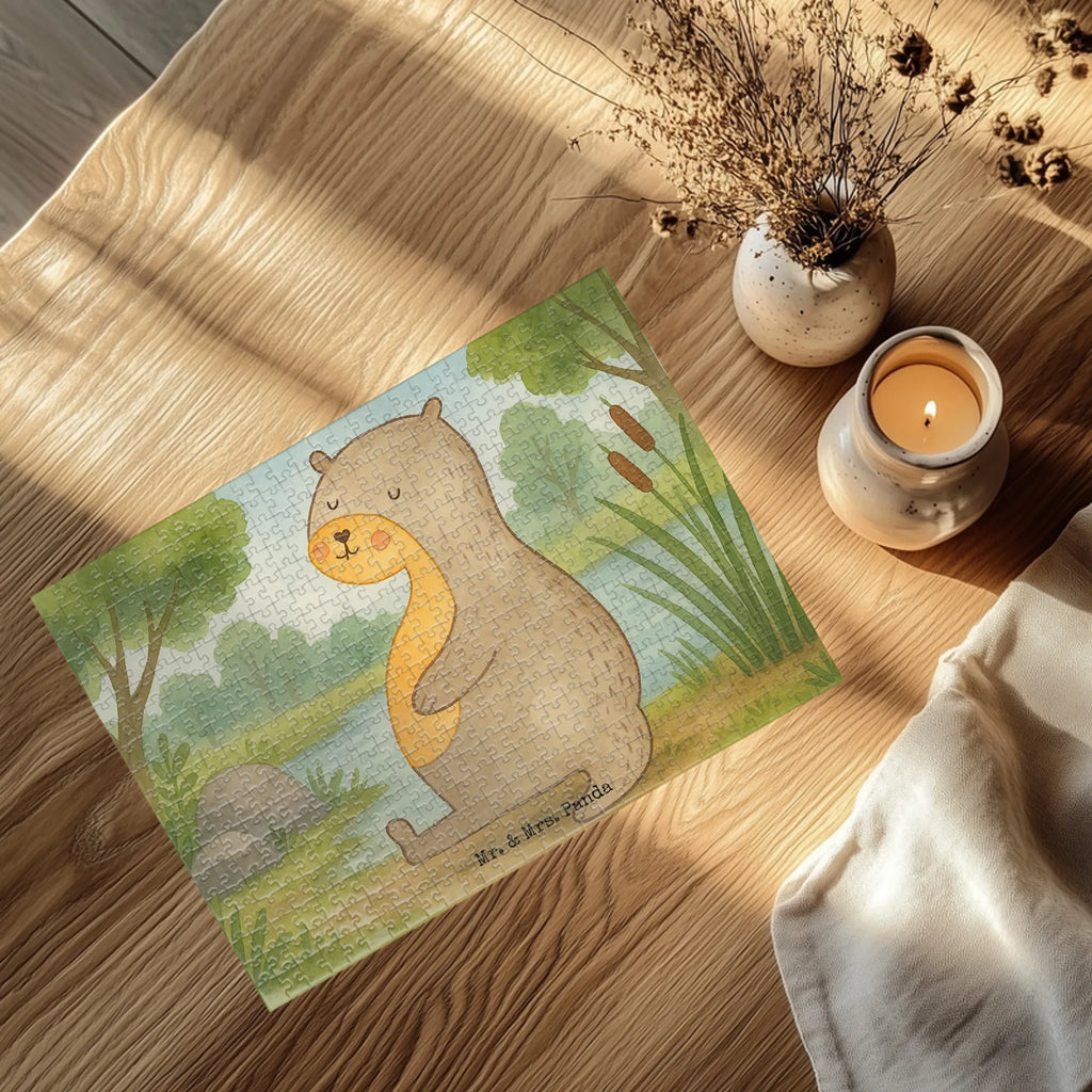 Puzzle Otter Bauch Design Puzzle, Otter, Fischotter, Seeotter, Otter Seeotter See Otter