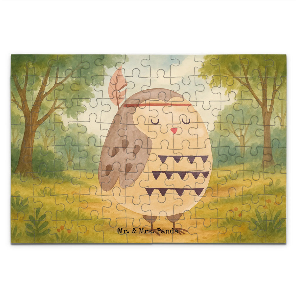Puzzle Eule Federschmuck Design Puzzle, Eule, Eule Deko, Owl, Das Leben ist ein Abenteuer, Reisespruch, Federschmuck, Dekoration