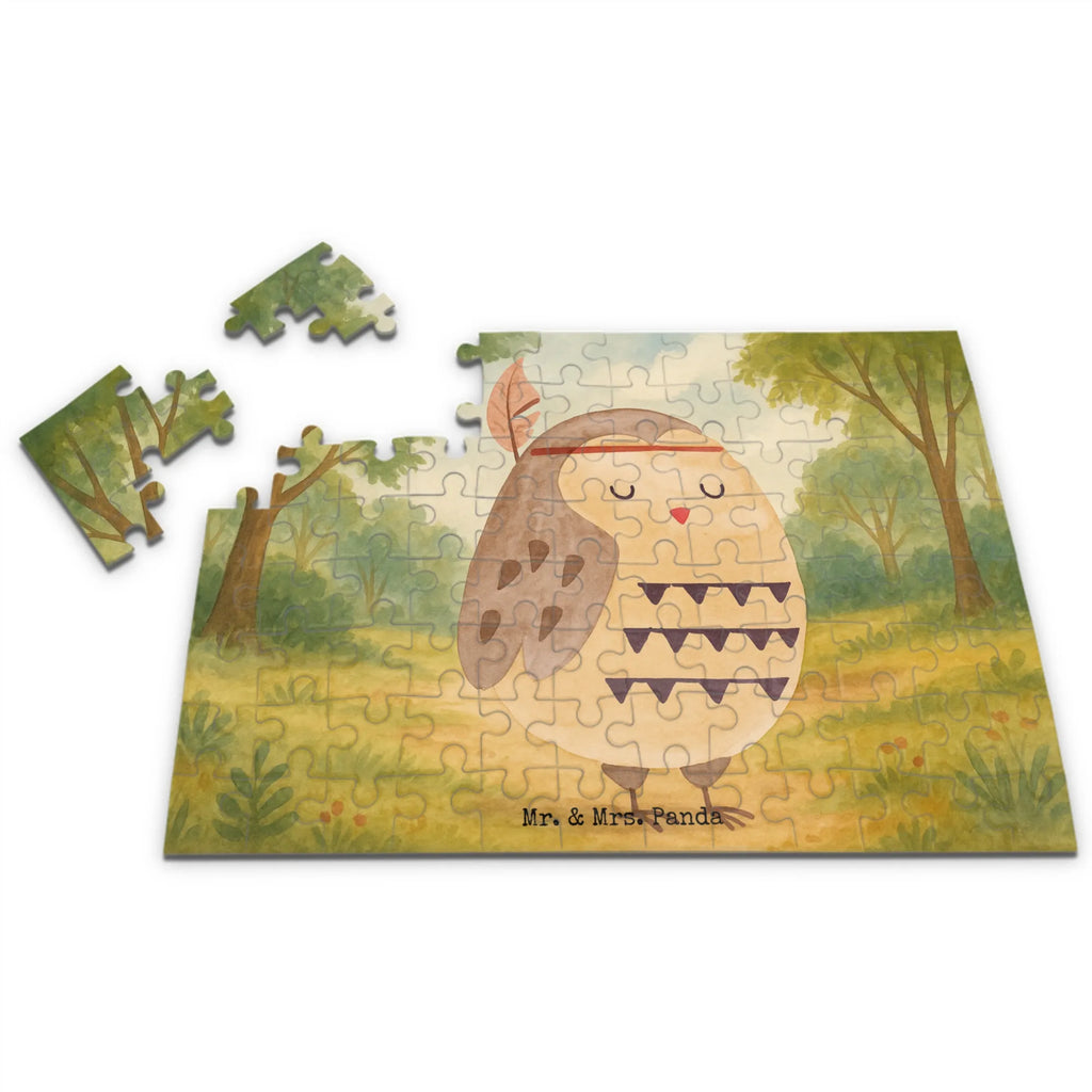 Puzzle Eule Federschmuck Design Puzzle, Eule, Eule Deko, Owl, Das Leben ist ein Abenteuer, Reisespruch, Federschmuck, Dekoration