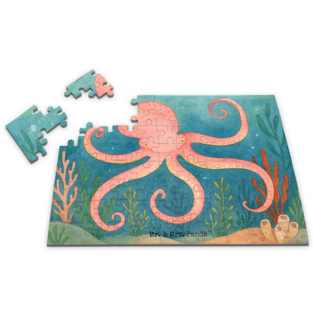 Puzzle Tintenfisch Design Puzzle, Tiermotive, Gute Laune, lustige Sprüche, Tiere, Meer, Meerestier, Krake, Tintenfisch, Arme, Wasser, Ozean