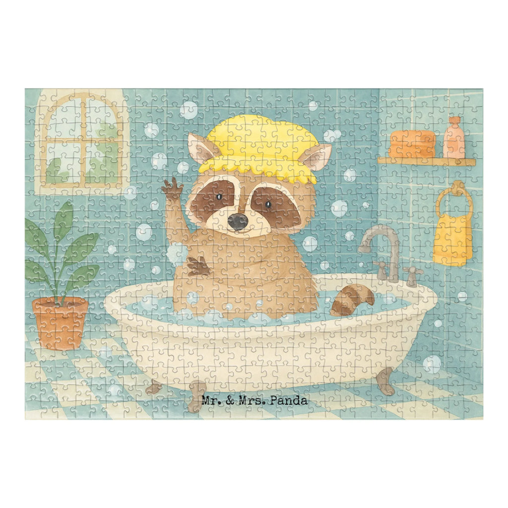 Puzzle Waschbär Design Puzzle, Tiermotive, Gute Laune, lustige Sprüche, Tiere, Waschbär, Tagträumen, Plan, Fröhlich, waschen, Seifenblasen