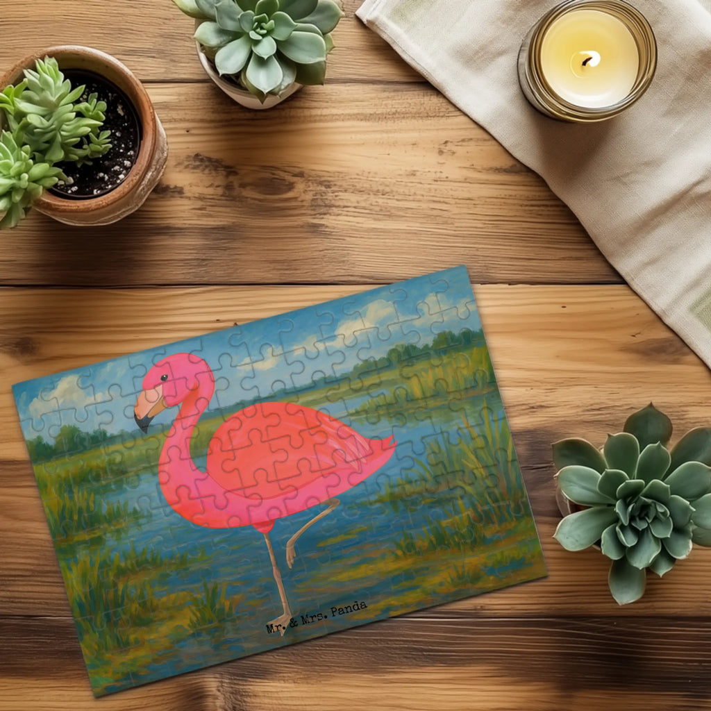 Puzzle Flamingo Classic Design Puzzle, Flamingo, Einzigartig, Selbstliebe, Stolz, ich, für mich, Spruch, Freundin, Freundinnen, Außenseiter, Sohn, Tochter, Geschwister