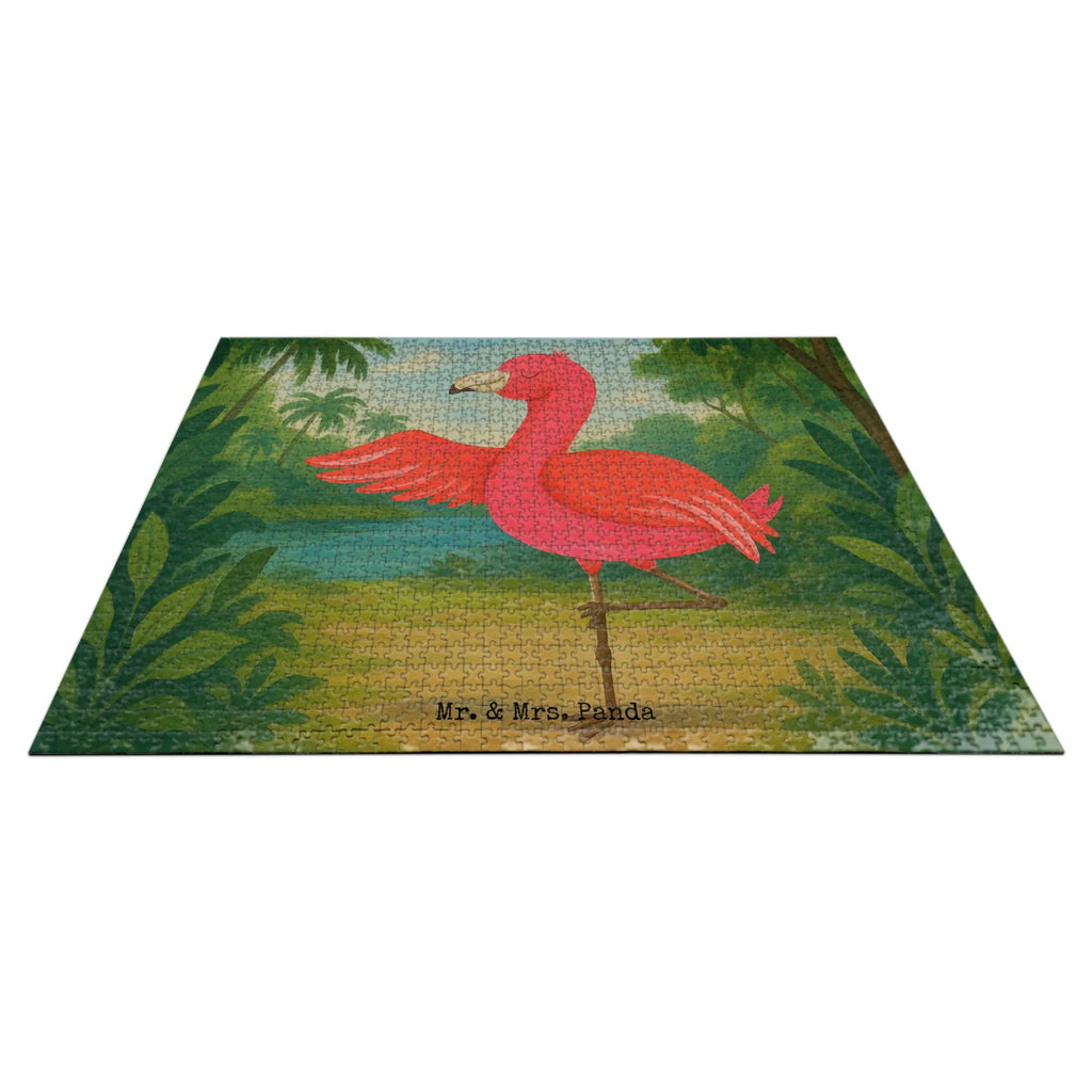Puzzle Flamingo Yoga Design Puzzle, Flamingo, Vogel, Yoga, Namaste, Achtsamkeit, Yoga-Übung, Entspannung, Ärger, Aufregen, Tiefenentspannung
