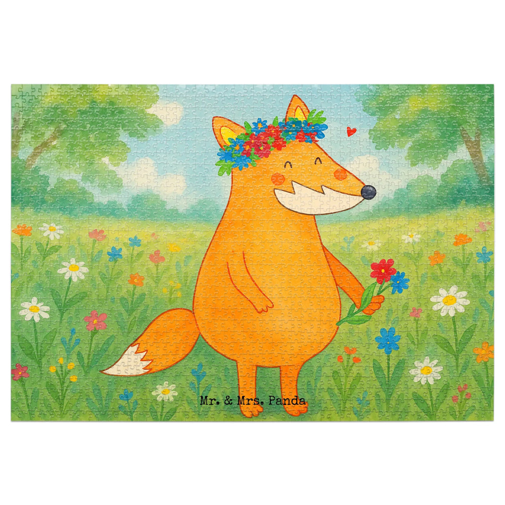 Puzzle Fuchs Blumen Design Puzzle, Fuchs, Füchse, Fox, Liebe, Freundin, Fuchsmädchen, Blumenmädchen, Freundinnen, Liebesbeweis, Blume, Blumen, Motivation, Freude, ich, mich, Selbstliebe