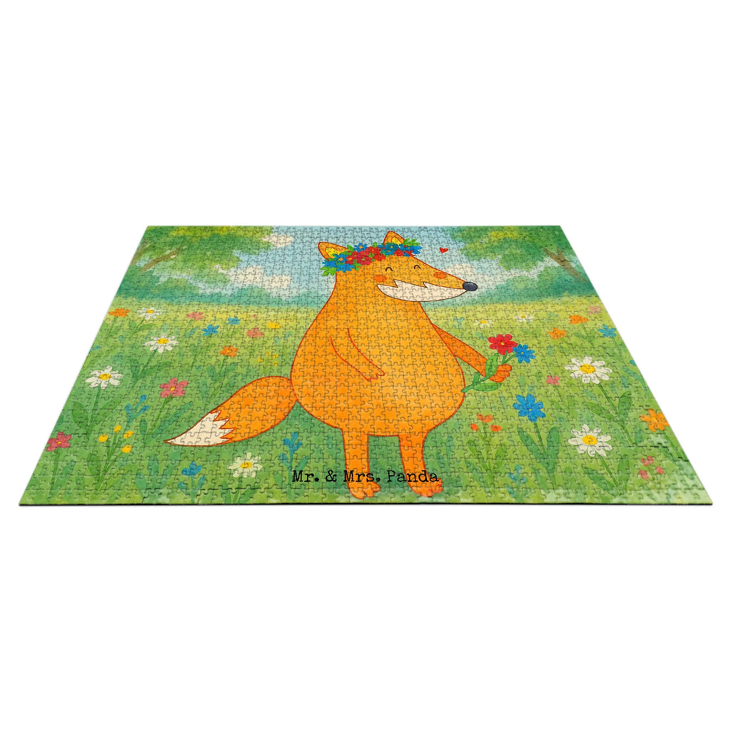 Puzzle Fuchs Blumen Design Puzzle, Fuchs, Füchse, Fox, Liebe, Freundin, Fuchsmädchen, Blumenmädchen, Freundinnen, Liebesbeweis, Blume, Blumen, Motivation, Freude, ich, mich, Selbstliebe