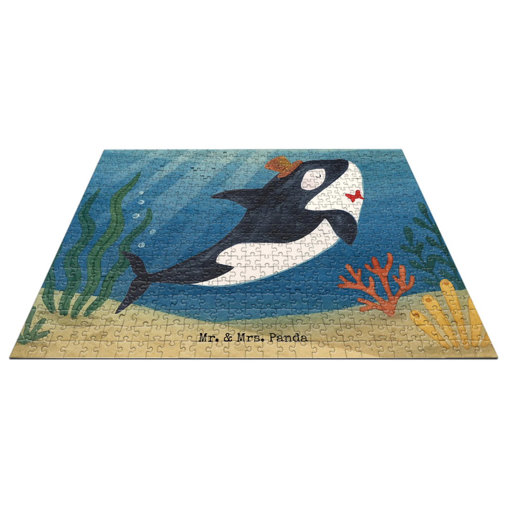 Puzzle Orca Zylinder Design Puzzle, Meerestiere, Meer, Urlaub, Narwal, Glitter, Konfetti, Glitzer, Geburtstag, Feier, Fete, Fest, Glückwunsch, Orca