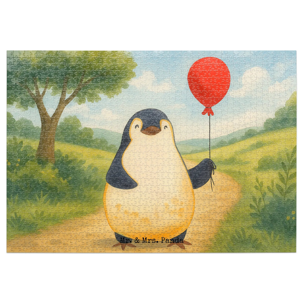 Puzzle Pinguin Luftballon Design Puzzle, Pinguin, Pinguine, Luftballon, Tagträume, Lebenslust, Geschenk Freundin, Geschenkidee, beste Freundin, Motivation, Neustart, neues Leben, Liebe, Glück