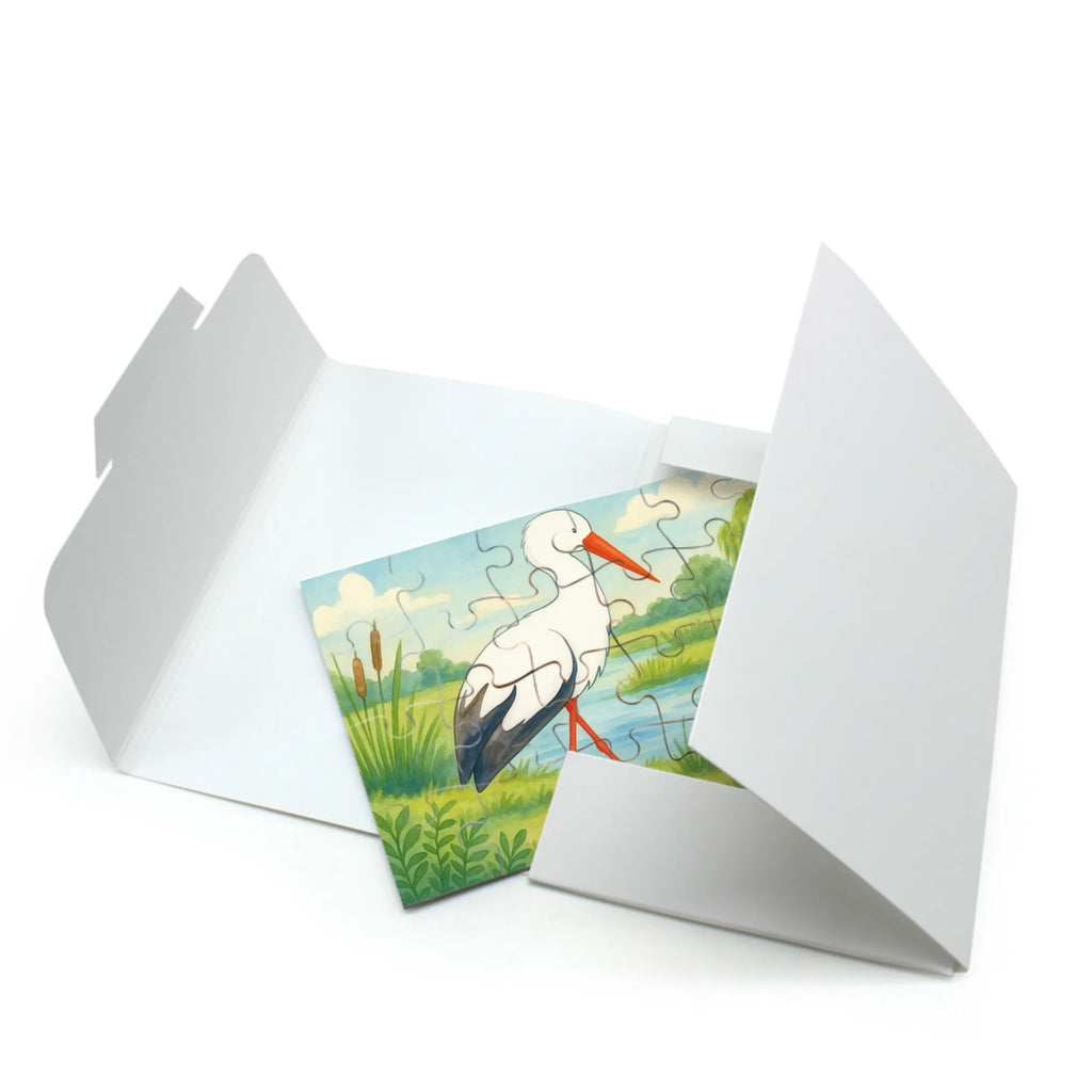 Puzzle Storch Design Puzzle, Tiermotive, Gute Laune, lustige Sprüche, Tiere, Storch, Störche, Schwangerschaft, Geburt, Mutter, Mütter, Mutter werden, Schwanger, Babybauch, Baby