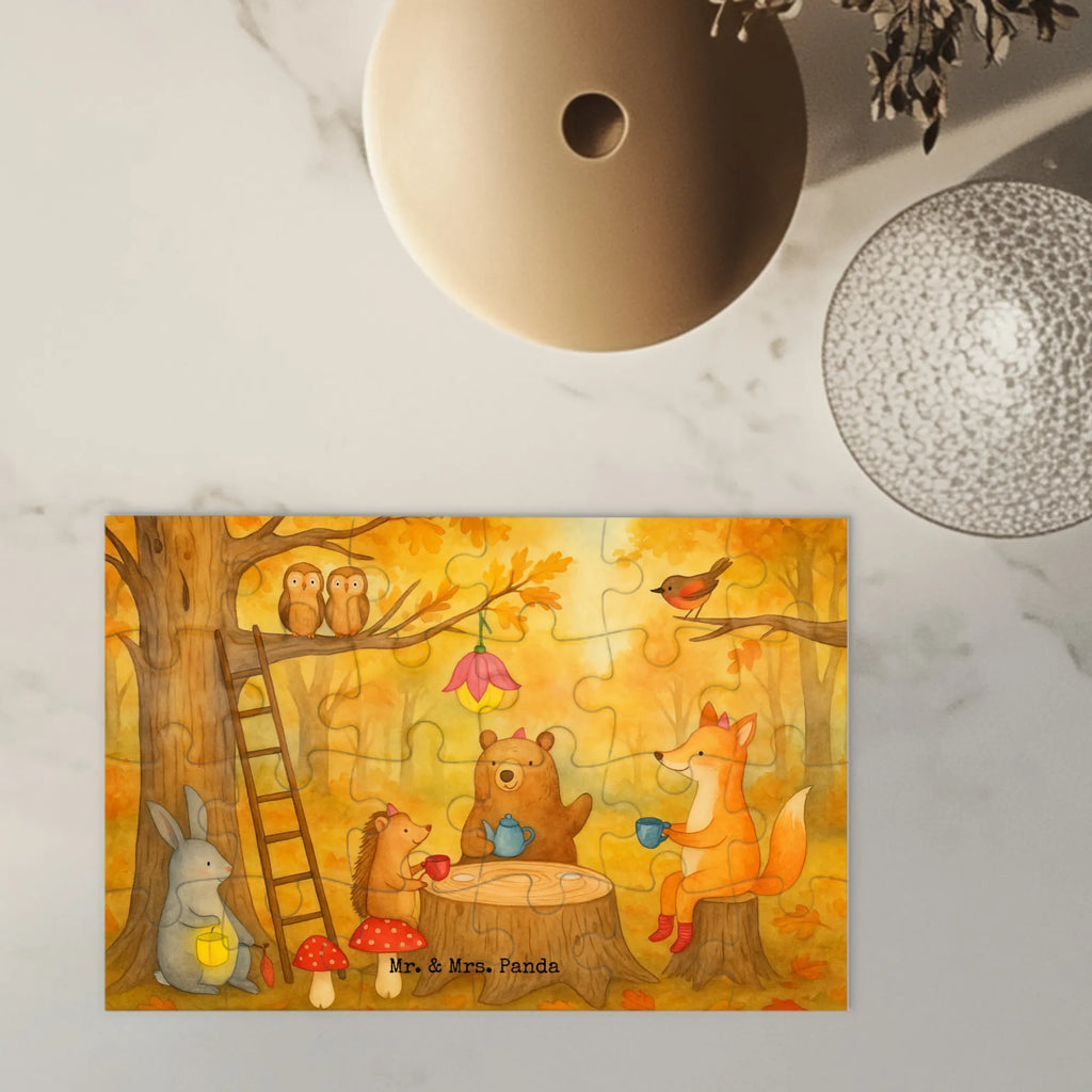 Puzzle Waldtiere Picknick Design Puzzle, Tiermotive, Gute Laune, lustige Sprüche, Tiere, Waldtiere, Picknick, Wald, Fuchs, Hase, Igel, Maus, Eichhörnchen