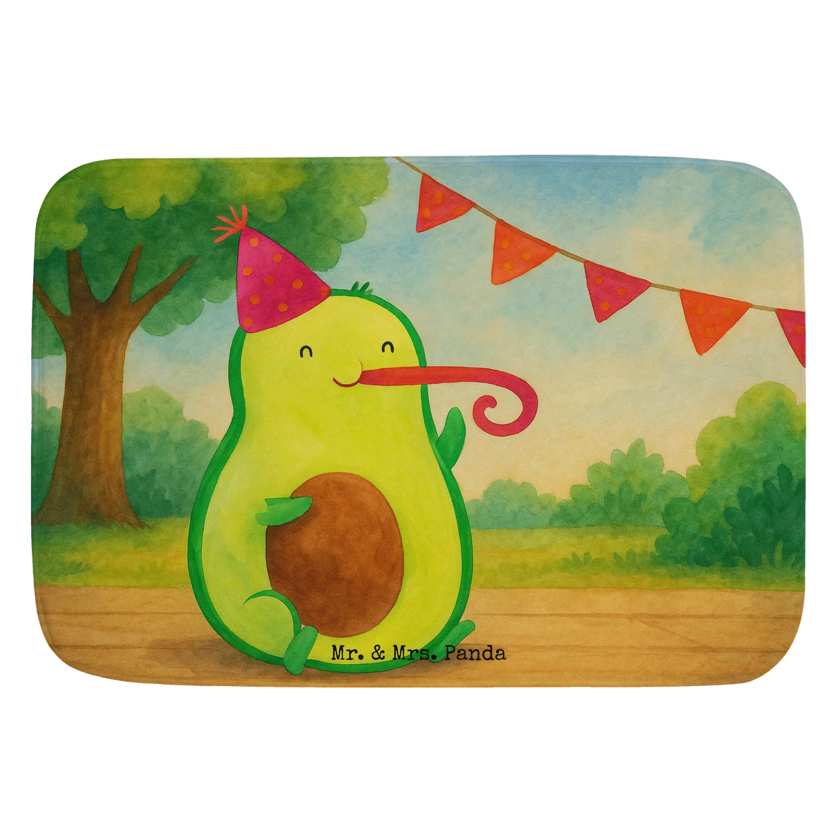 Bath mat avocado Birthday Design vegetables
