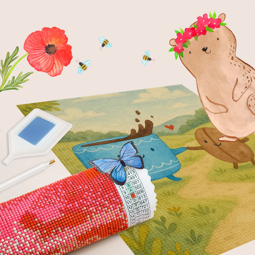 Diamond Painting Coffee Bean Design small animals, cute, funny, cute animal motives, hand drawn, small world, funny sayings, good mood, happy, gifts, gift ideas, special gifts, animal lover, card, pleasure, happiness, coffee bean, Coffee, satisfaction