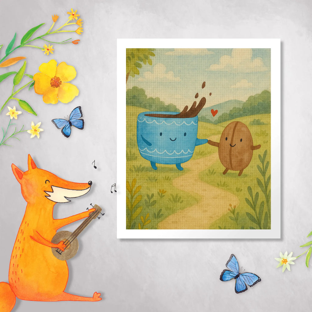 Diamond Painting Coffee Bean Design small animals, cute, funny, cute animal motives, hand drawn, small world, funny sayings, good mood, happy, gifts, gift ideas, special gifts, animal lover, card, pleasure, happiness, coffee bean, Coffee, satisfaction