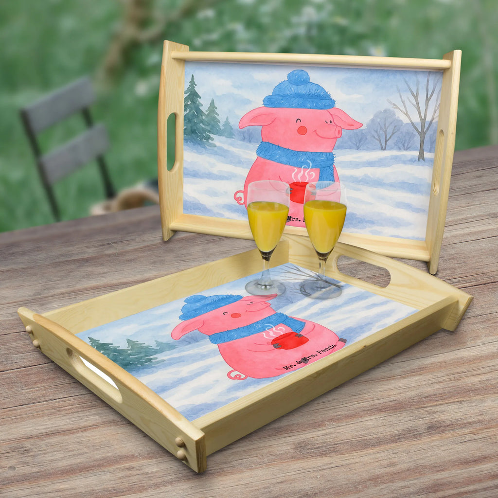 Serviertablett Schweinchen Glühwein Design Serviertablett, Tablett, Holztablett, Küchentablett, Dekotablett, Frühstückstablett, Winter, Weihnachten, Weihnachtsdeko, Nikolaus, Advent, Heiligabend, Wintermotiv, Glühwein, Betrunken, Weihnachtsmarkt, Spruch
